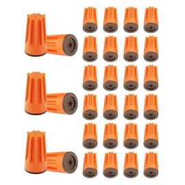 EZlumify Low Voltage Waterproof Wire Connectors Outdoor, Waterproof Wire Nuts, Electric Connectors for Wiring, Used for Low Voltage Landscape Lights, AWG 14,16,18,20,22 Gauge Wire, Orange Pack of 30