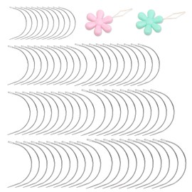 70 Pcs Curved Sewing Needles, 7 Sizes Curved Leather Hand Sewing Needles Upholstery Weaving Needles Embroidery Needle for Leather Projects Carpet or Canvas Wig Making