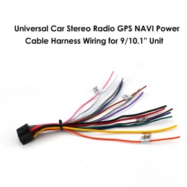 Unbranded Car Stereo Radio USB NAVI GPS Power Cable Wiring Harness for 9"/10.1'' Head Unit