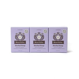 Moon Valley Organics Natural Body Wash and Face Wash Soap Bar Natural Bar Soap, Pack of 3, Lavender