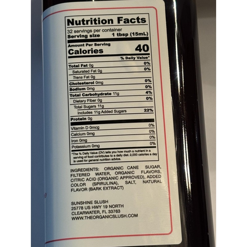 Sunshine Sno Dye Free Snow Cone Syrup, Blue Raspberry, 16oz,