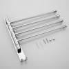 Chrome Rotating Towel Rack Stainless Steel Adjustable Towel Rack Bathroom