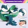 EBEAKA 4er Set Kristall Drachenei mit 3D-Drache - Bewegliche Drachenfiguren