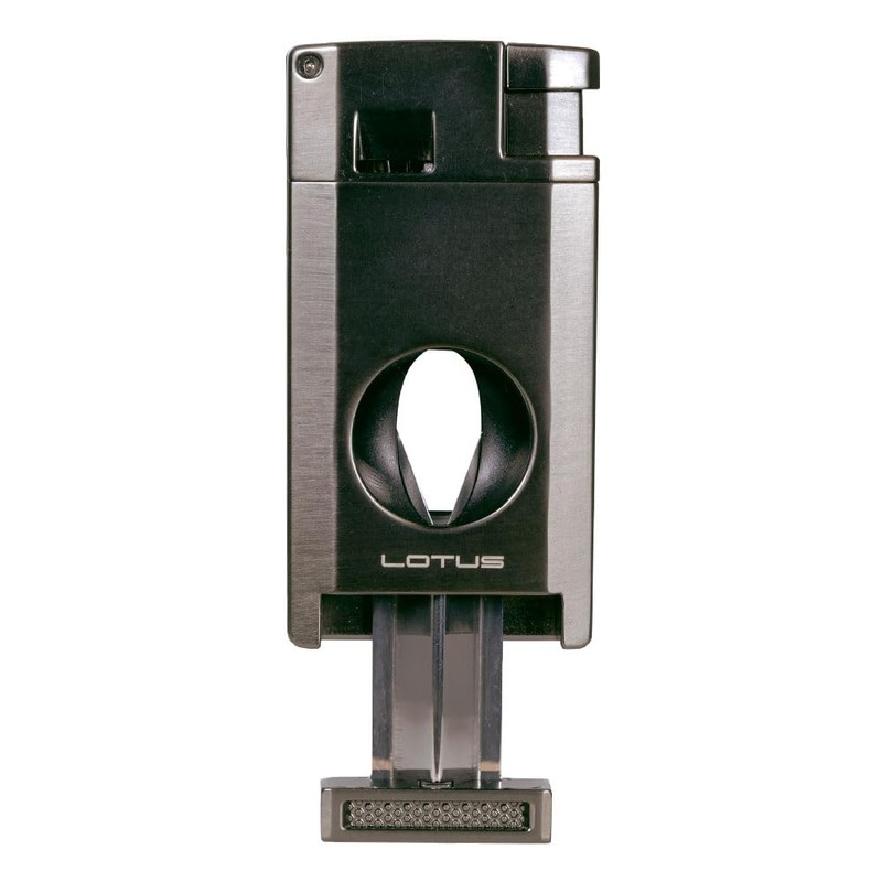 Lotus Excalibur Double Torch Lighter with Cutter (Gunmetal)