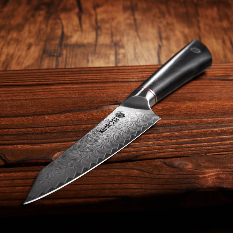 KIMROSE Damascus Utility Knife - 5 inch - 67 Layers