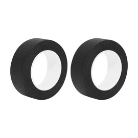 ccHuDE 2 Rolls 50m Black Painting Tapes Masking Tape Rolls Art and Craft Masking Tapes Painter Paper Tapes Teacher Classroom Tapes Writable Labeling Tapes Labeling Adhesive Tapes for Decorating 15mm