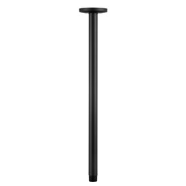 OFFO Shower Arm with Flange, 16 in Ceiling Mount Replacement Rain Shower Head Straight Arm Ceiling-Mounted For Fixed Shower Head & High Pressure Rain, Matte Black