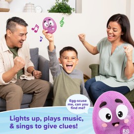 What Do You Meme? Eggcellent by Relatable, The Kid-Friendly Hide & Seek Game, Toddler Toys for Ages 3+, Includes 1 Eggcellent Light-Up Toy That Sings