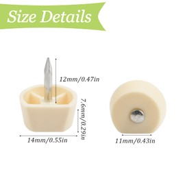 UFURMATE Shelf Pegs, 60Pcs Plastic Glass Wood Shelf Holder Pins Heavy Duty Shelf Support Bookshelf Pegs Shelf Bracket Nail Holder for Cabinet, Showcase, Bookcase (Beige)