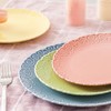 HOMBENE Heartbeat Dinner Plates Set of 6, 10.5", Porcelain Plate,