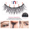Pestañas Postizas Magneticas,5 Pares Pestañas Postizas Naturales 3D con 2