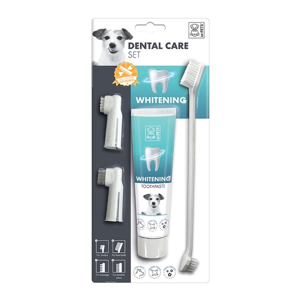 M-PETS 10122699 DOGS WHICH DENTIAL PASTE + BRUSH SET