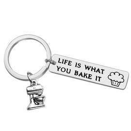 Ciyumu Baker Gift Baking Keychain Gifts for Baker Bake Lover Gift Culinary Student Gifts Culinary School Graduation Gift Bake Lover Keychain Gift Pastry Chef Gifts for Women Keychain