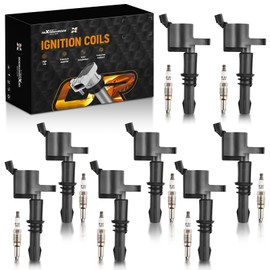 maXpeedingrods FD508 Set of 8 Ignition Coil Pack and Iridium Spark Plugs Fit for Ford Expedition F-150 F-250 F-350, for Lincoln Mark LT Navigator V8 5.4L 2004-2008, Ignition Coil Kit Replaces DG511