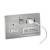 Knightsbridge SFR7USB4BC Screwless 1G 13A Switched Socket with Quad USB
