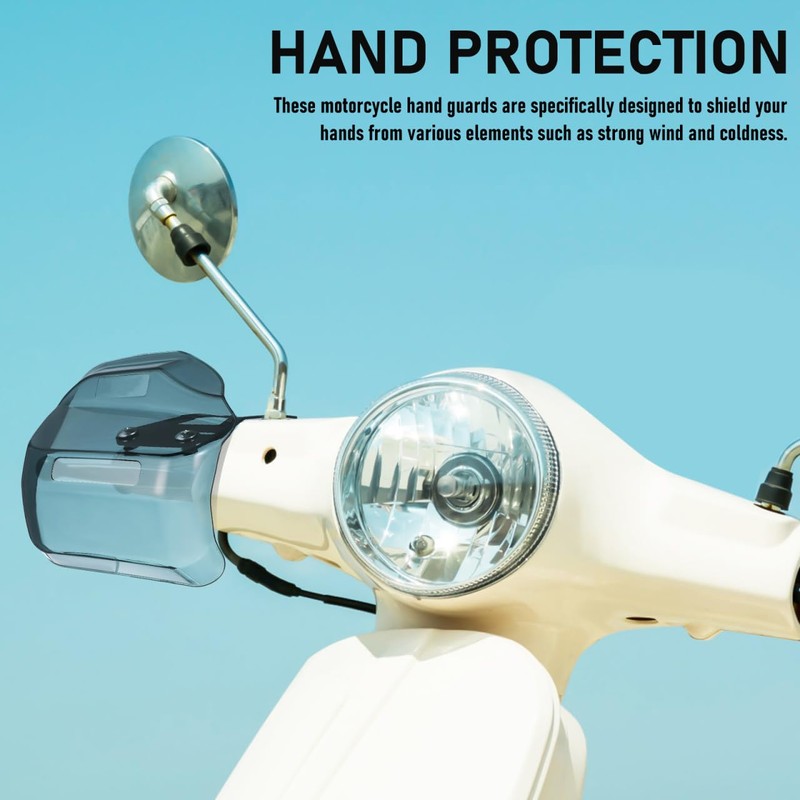 JECOMPRIS Motorcycle Handlebar Protection Hand Guard for Scooter with Windscreen