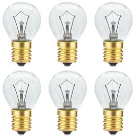 Lava Lamp Bulb 25 Watt, S11 E17 Base 120 Volt The Lava Original Replacement Bulb for 14.5 Inch Glitter and Lava Lamps - Dimmable - Warm White (6 Pack)