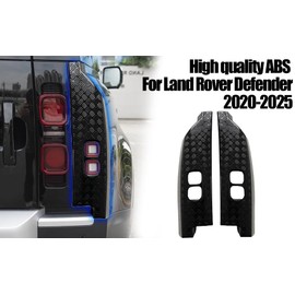 Rear bumper with ABS black body scratch protection cover decorative kit suitable for 2020-2025 Land Rover Defender 110/130 Body protection cover protective decorative accessory (Tail Light Cover)