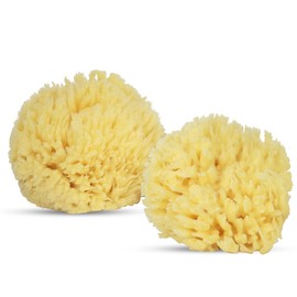 Baby Buddy’s Natural Baby Bath Sponge 2 Pack 4-5” Ultra Soft Premium Sea Wool Sponge Soft on Baby’s Tender Skin, Biodegradable, Hypoallergenic, Absorbent Natural Sea Sponge