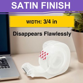 PALOKA Gift-Wrap, Clear Tape, for Wrapping Paper, Home Office and Back to School Supplies for College and Classrooms, Glossy Finish,3/4 in x 650 in, Dispensered, 6 Packs