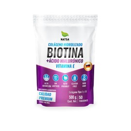 NATSA Biotina con Colágeno  Ácido Hialurónico y Vitamina E 500 grs                                                                                    