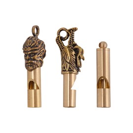 SHIDXIB 3Pcs Creative Handmade Brass Whistle Unique Dragon and Monkey Designs Craft Ornament for Outdoor Survival Emergency Situations