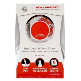 At Home Dry Cleaner Starter Kit with 6 Cleaning Cloths, Fresh Scent, White