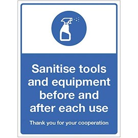 Disinfect tools and devices before and after use.