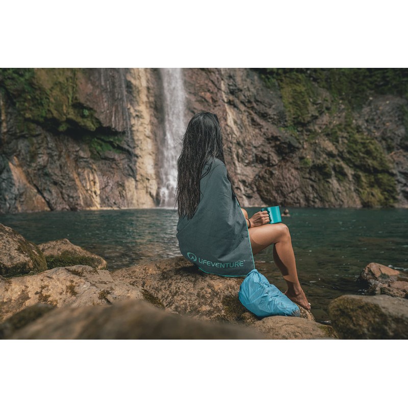 Lifeventure Recycled Soft Fibre Travel Towel - Compact, Lightweight, Quick-Drying