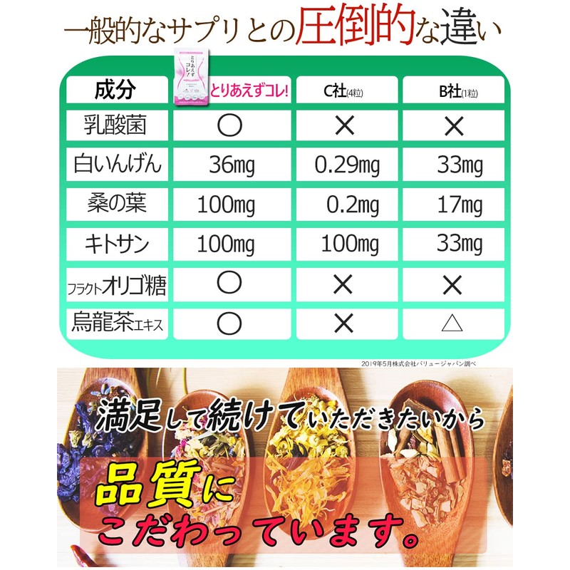 株式会社バリュージャパン カロリーが気になるあなたに【とりあえずコレ!】120粒 30日分 カロリーカット 糖質制限 食事制限なし ダイエットサプリ 白いんげん豆 桑の葉 烏龍茶