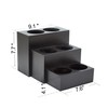 GOVOKOI Black Wood Coffee Syrup Rack Organizer, 3 Tier Syrup