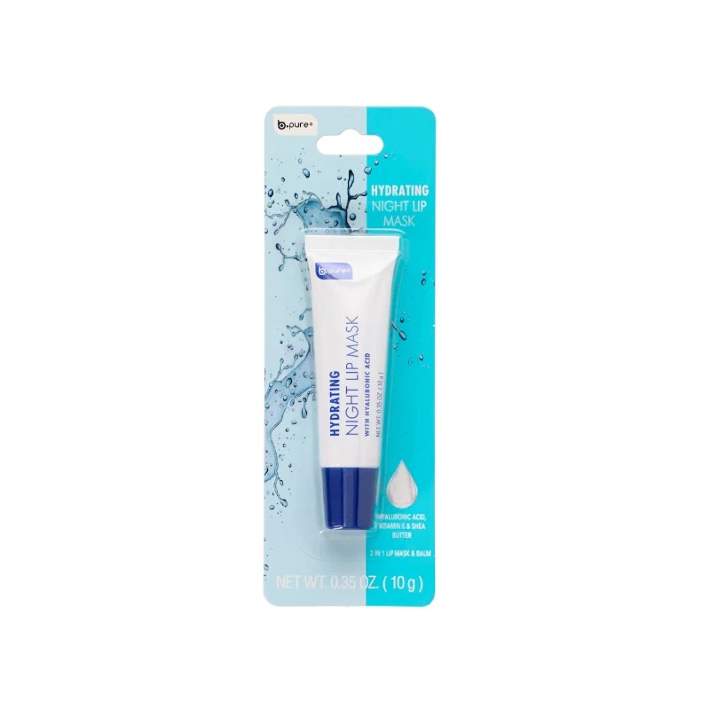 (2) Mascarilla labial nocturna hidratante B-Pure con ácido hialurónico, vitamina