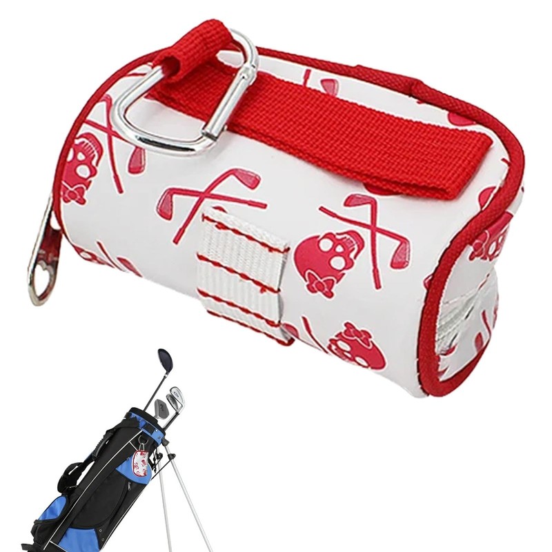 Golf Ball Tee Pouch - Skull Pattern Golf Utility Pouch