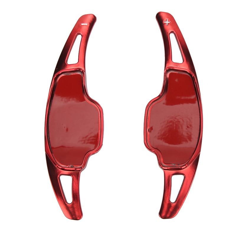 2pcs Steering Wheel Shift Paddle Extension Red ABS Replacement for