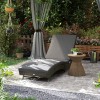 Patio Outdoor PE Rattan Sun Lounger Adjustable Backrest Wicker Chaise