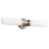 SANTOSTOCK Brushed Nickel Bathroom Light Fixtures, 2-Light Vanity Lights W/White