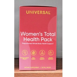 Universal Nutrition Women's Total Health Pack 30 Pill Packs Women NEW