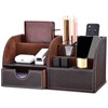 Kingfom™ 7 Desk Organiser, Storage Compartment, Multifunctional Functional, Faux Leather