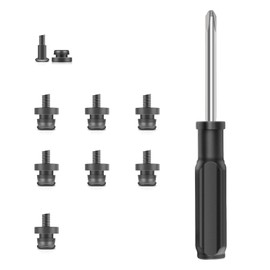 LeFix 8 x Screws Isolation Mounting Guide Screws with Grommets + Phillips Screwdriver Designed for 3.5"Hard Drive Solid State Drive,#6-32,10mm,Black,Phillips Head