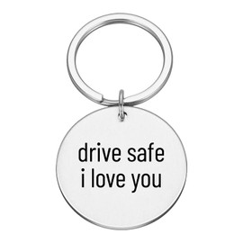 Drive Safe I Love You Hand Stamped Stainless Steel Engraved Travel key chain Best Friend/Boyfriend/Girlfriend/Nurse #K84