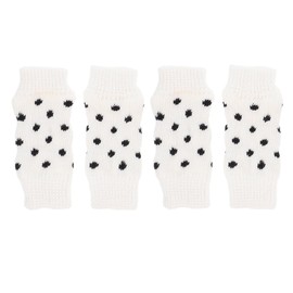 Balacoo 4 Pcs Dog Leg Warmers, Knitted Dog Elbow Protector, Pet Winter Warm Socks, Pet Leg Hock Protector Sleeve for Small Medium Pets (M)