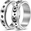 Spinner Rings for Women Mens, Stainless Steel Bands Rings for