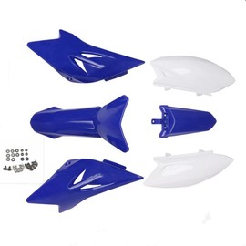 ZTDZZH TTR 50 Blue Plastic Body Fender Kit for Chinese TTR 50cc TTR50E Pit Dirt Bikes Including All Mounting Screw