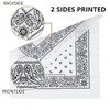 Junvena Cotton Bandanas 12 packs 22"X 22" Double Sides Printed