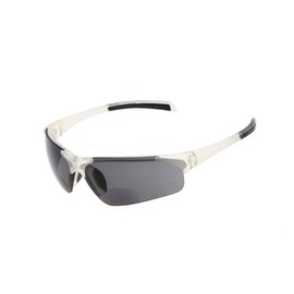 Eyekepper TR90 - anteojos de sol bifocales irrompibles para deportes de béisbol, correr, pesca, conducción, golf, softbol, senderismo, marco transparente, lente gris + 1.25