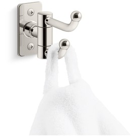 Kohler K35927-BN Castia by Studio McGee Double Hook Robe Hook Vibrant Brushed Nickel