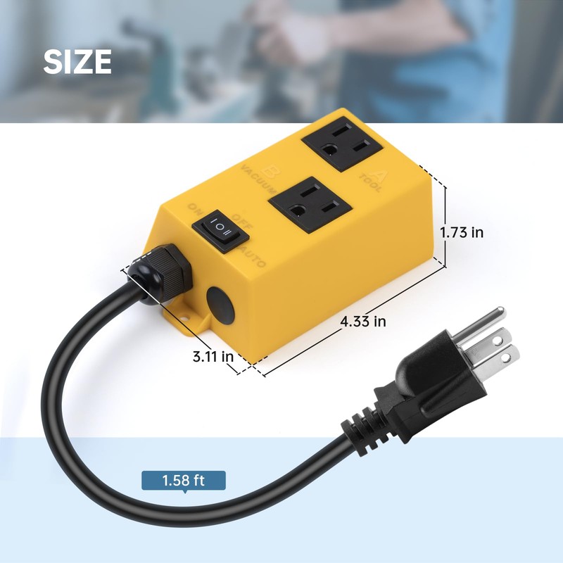 Ortis Automatic Vacuum Switch with Auto/On/Off Control, Smart Current Sensing,