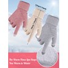 6 Pcs Winter Hats Gloves Set, 3 Pcs Winter Knitted