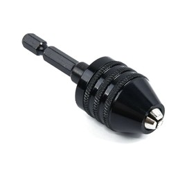 Trade-Shop Mini Drill Adapter Bit Chuck / 0.6-8 mm Wingspan / Hex Socket 6.35 mm Shank 1/4 Inch Hex for Cordless Screwdriver with Bit Holder