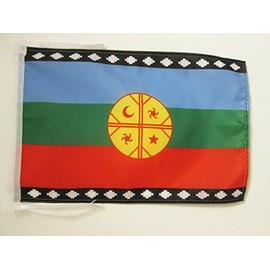 AZ FLAG Mapuche People of Chile Flag 18'' x 12'' Cords - Araucanians Small Flags 30 x 45cm - Banner 18x12 in